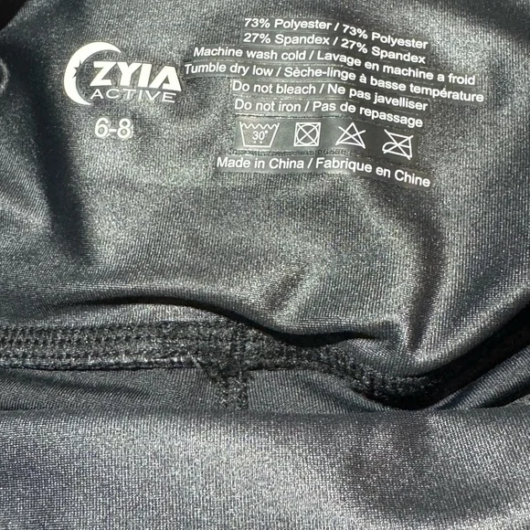 Women’s size 6/8 | Zyia Active | Black Leggings - Picture 2 of 3